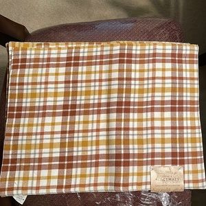 Set of 4 Placemats.  Harvest Plaid